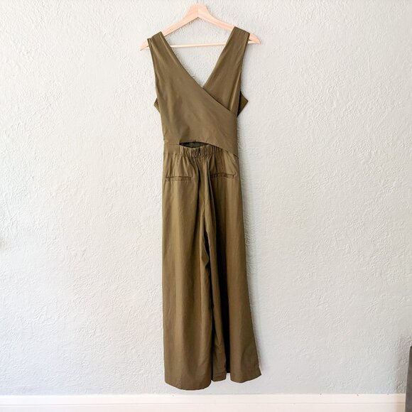 J. Crew Dressy Olive Green Jumpsuit Size 8 - Picture 5 of 8